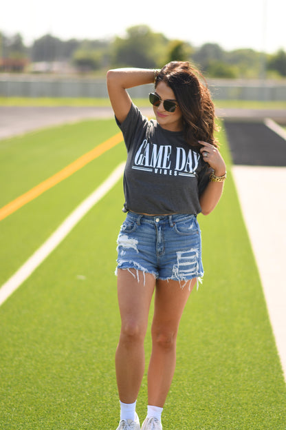 Charcoal Game Day Vibes Tee