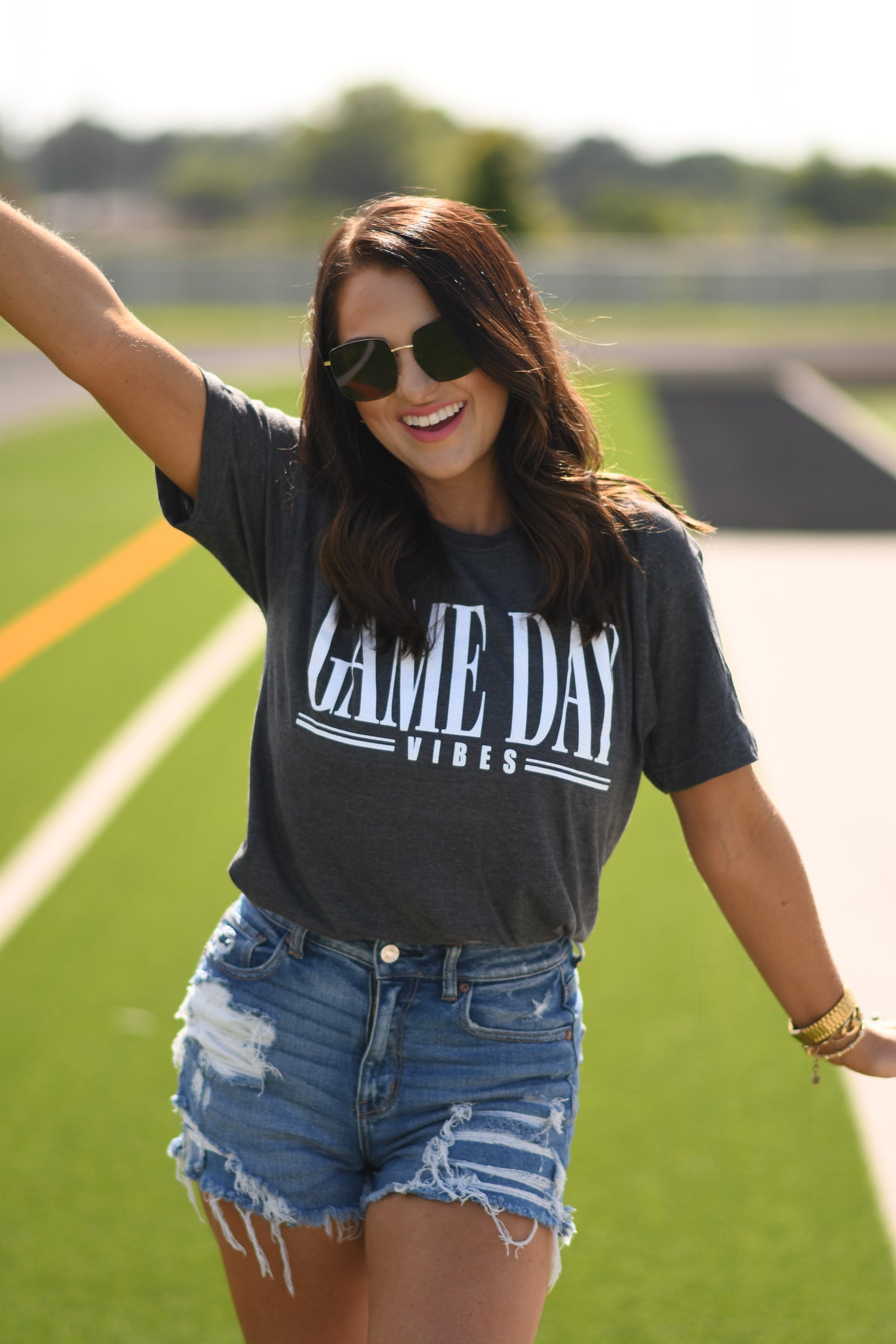 Charcoal Game Day Vibes Tee