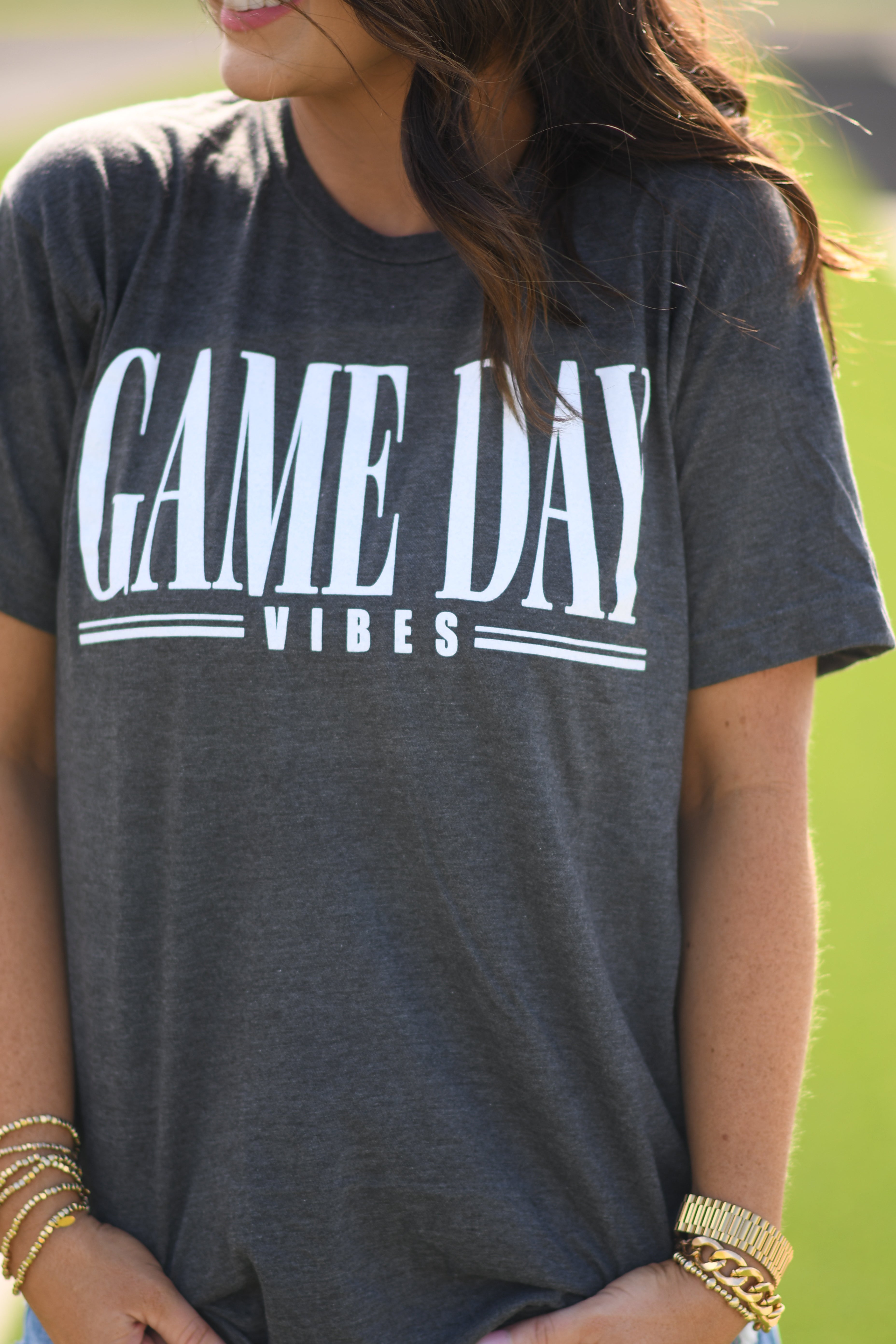 Charcoal Game Day Vibes Tee