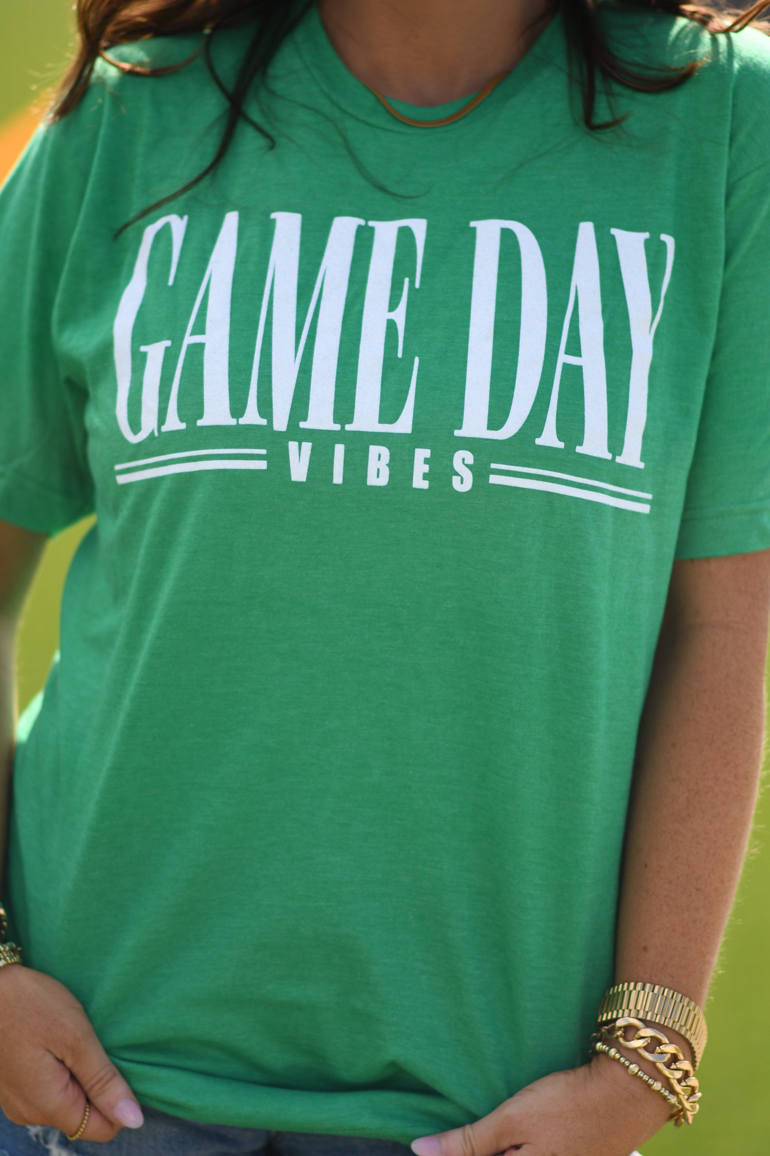 Green Game Day Vibes Tee