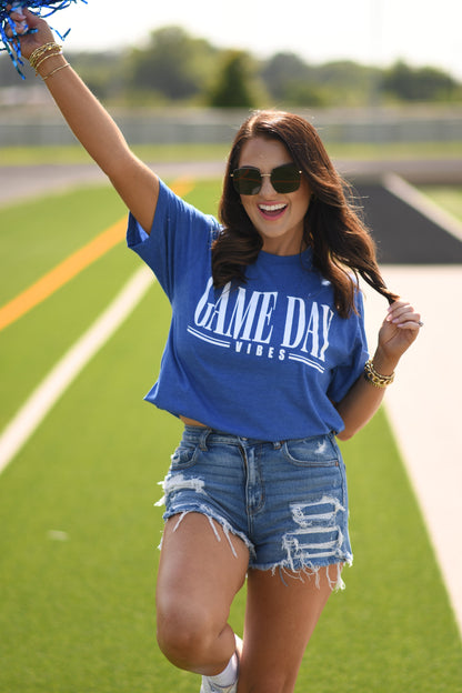 Blue Game Day Vibes Tee