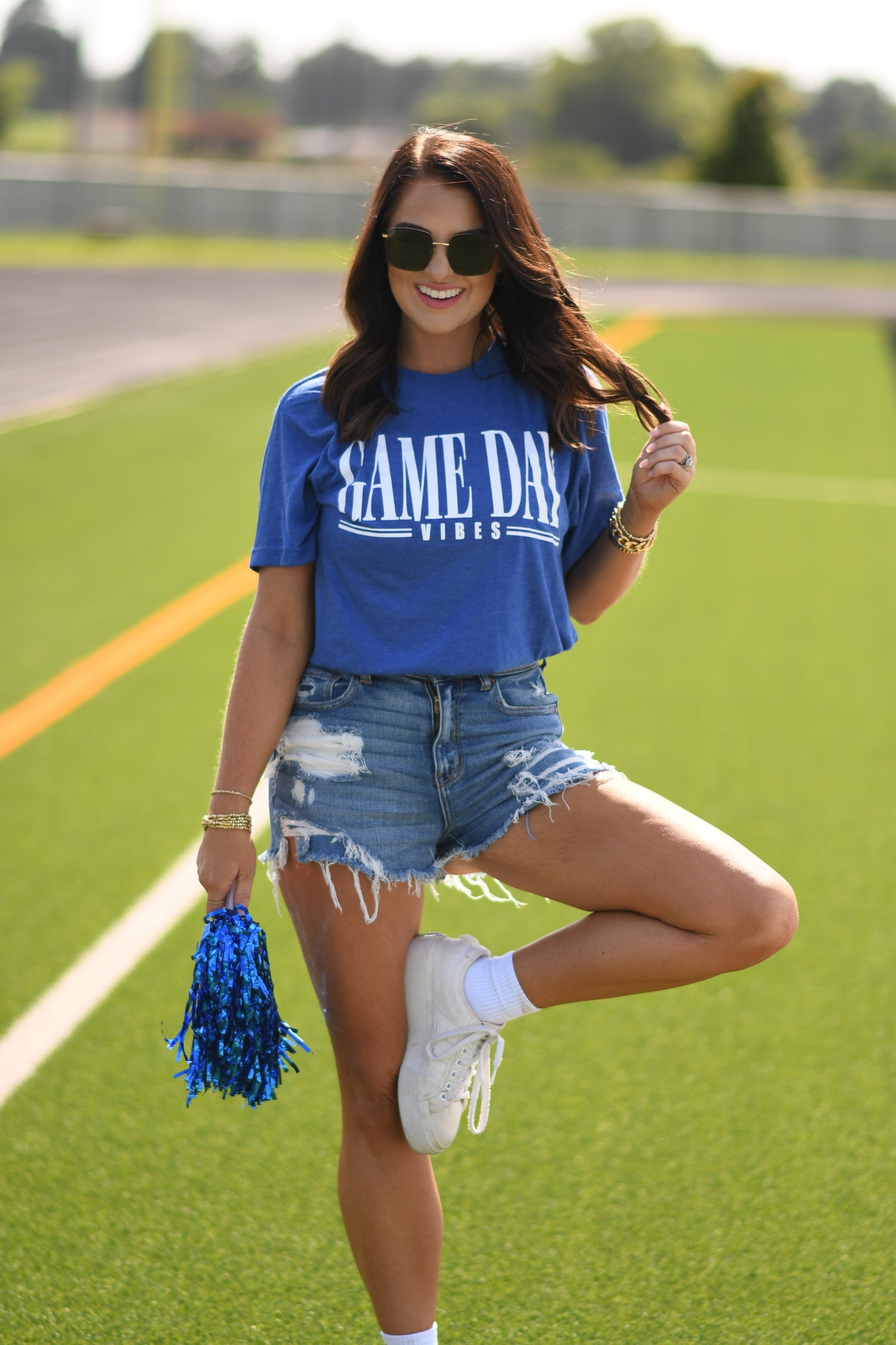 Blue Game Day Vibes Tee
