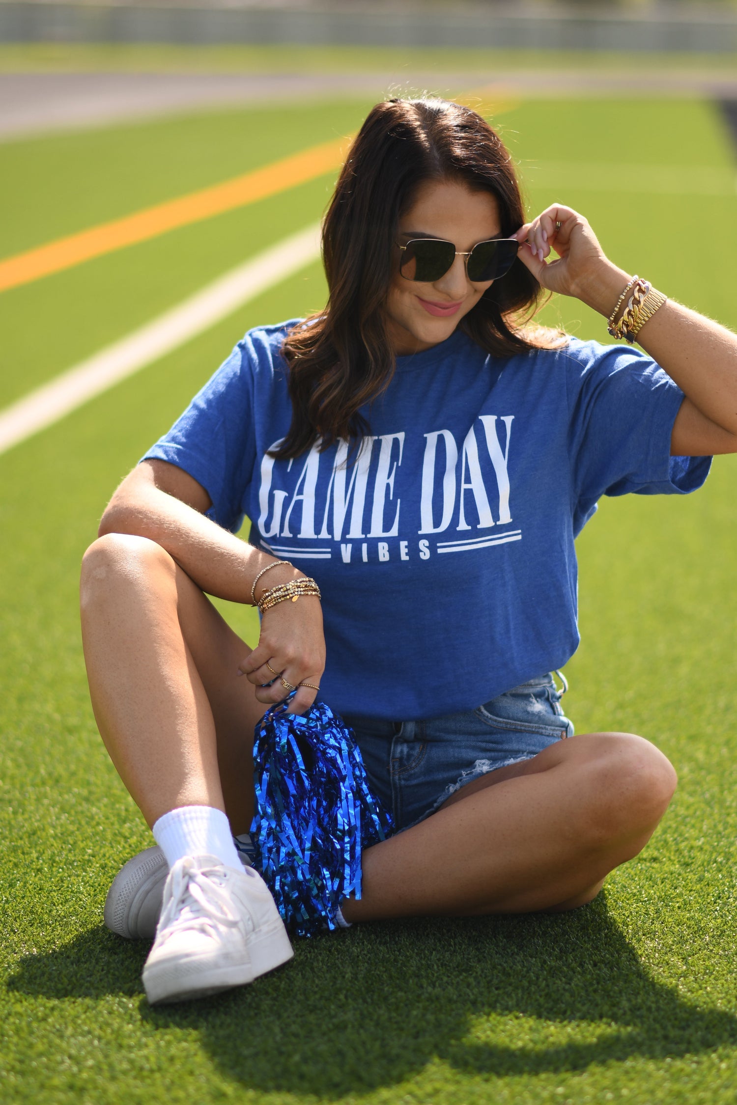 Blue Game Day Vibes Tee
