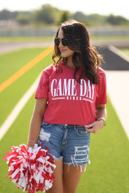 Red Game Day Vibes Tee