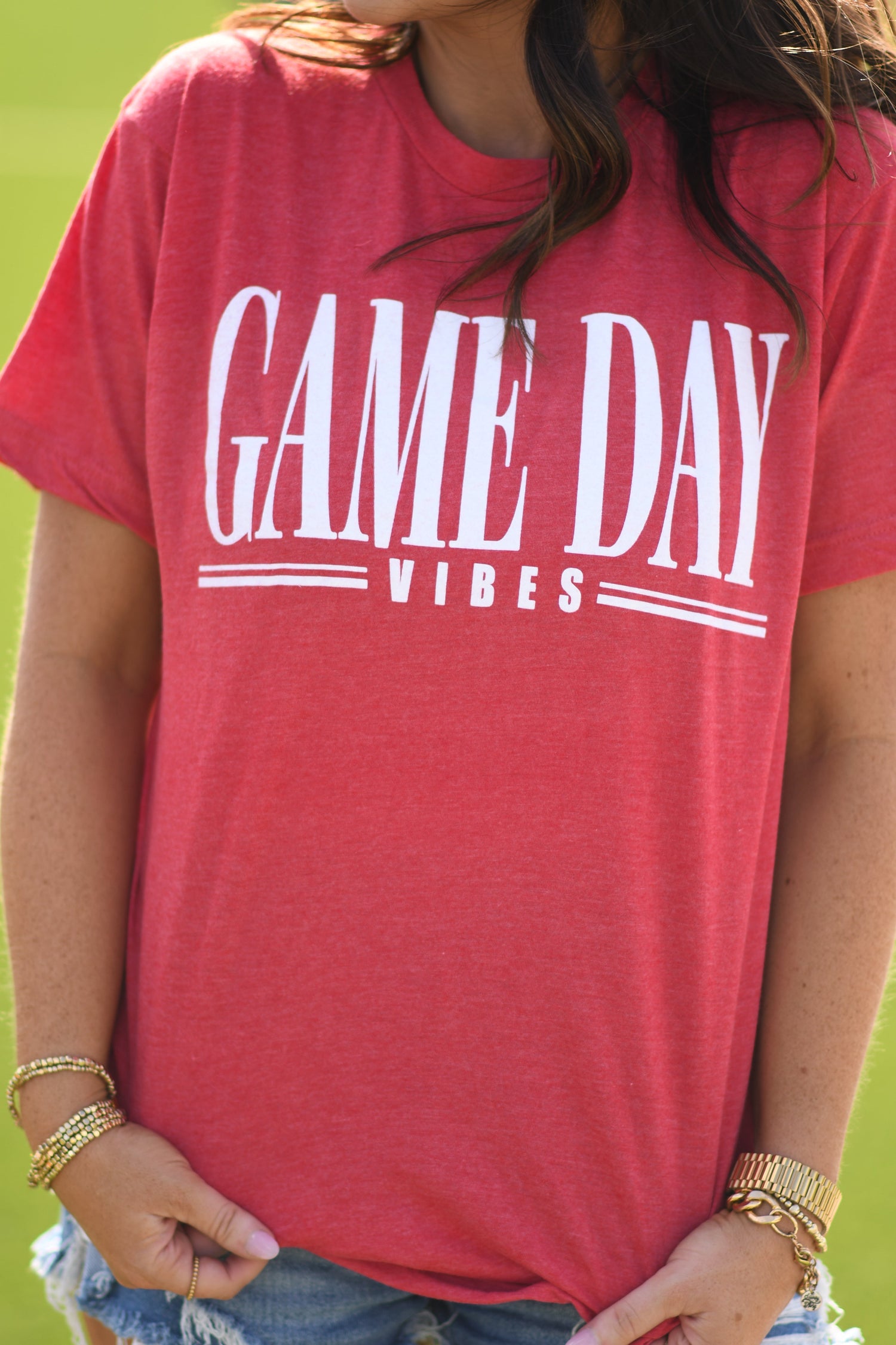 Red Game Day Vibes Tee