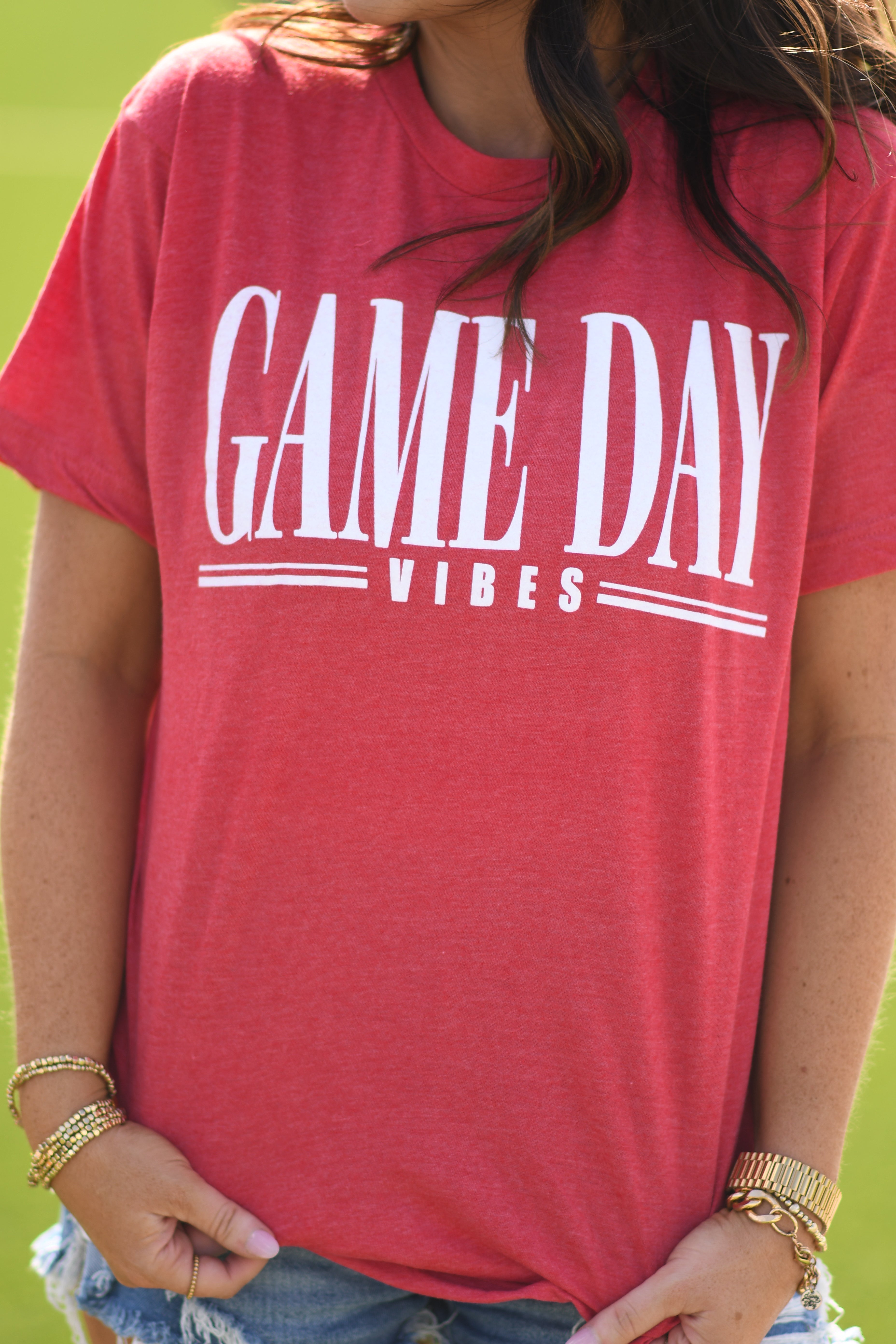 Red Game Day Vibes Tee