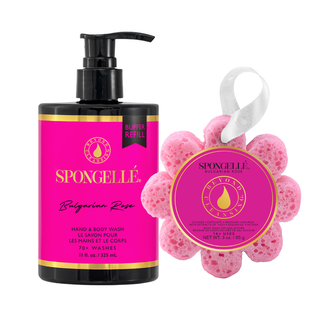 Body Gift Set Bulgarian Rose Boxed Flower & Body Wash Refill Set