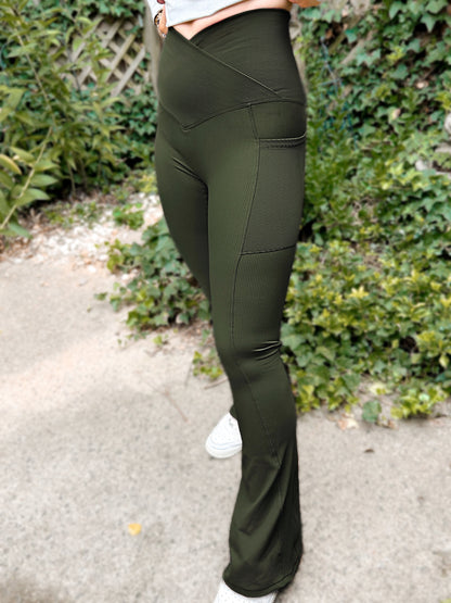 Molly Max Sculpt Ribbed Leggings - Flare - Girl Code Couture