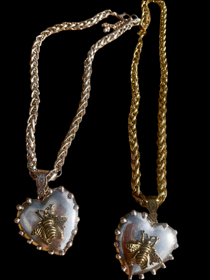 Queen Bee Heart Necklace