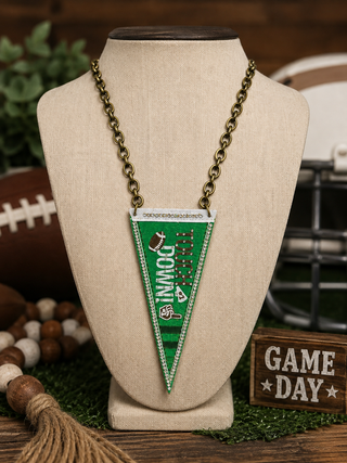 Touchdown Leather Pennant Necklace