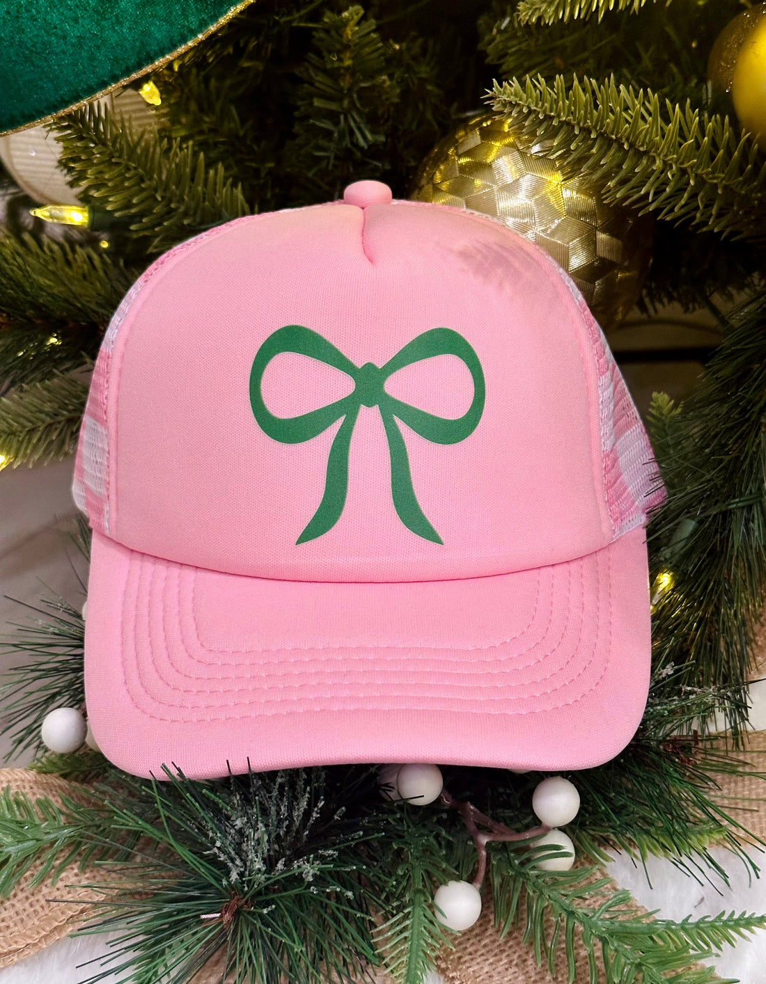 Pink Bow Trucker Hat