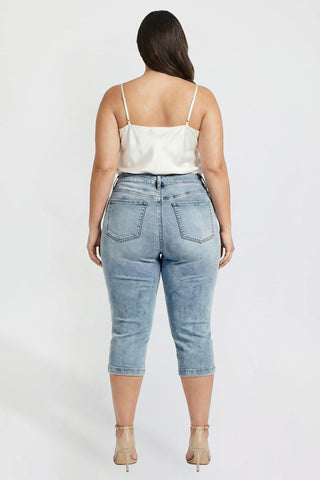 Women's Plus Pin Tuck Capri