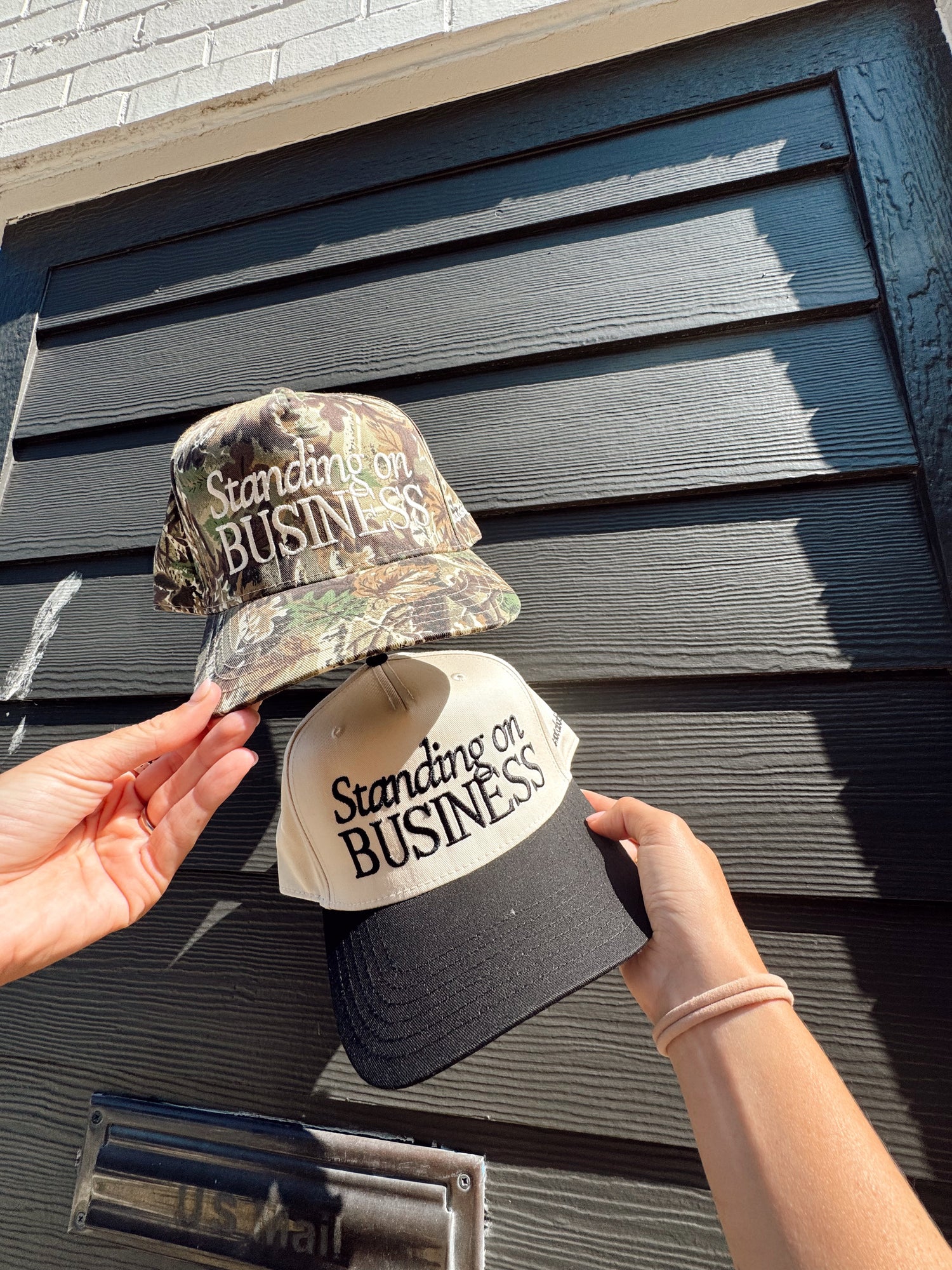 Hat Standing On Business Trucker Hat