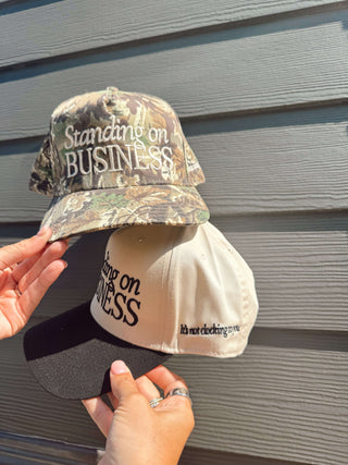 Hat Standing On Business Trucker Hat