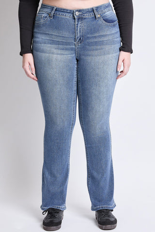 Pants Women's Plus Mid Rise Premium Stitch Bootcut Jeans