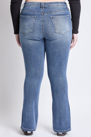 Pants Women's Plus Mid Rise Premium Stitch Bootcut Jeans