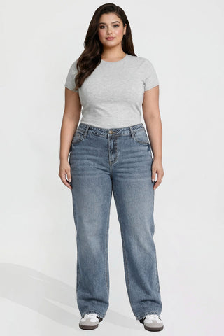 Women's Plus Luxe Wide Leg Jeans