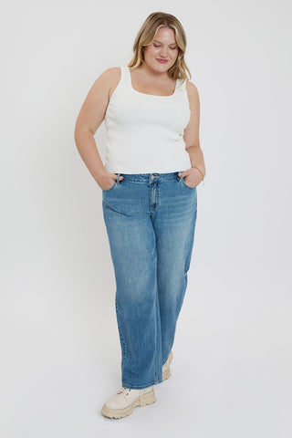 Women's Plus Luxe Wide Leg Jeans