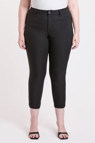 Pants Women's Plus High Rise Hyperstretch Cropped Straight Pants