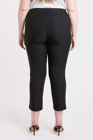 Pants Women's Plus High Rise Hyperstretch Cropped Straight Pants