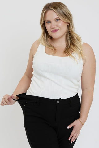 Pants Women's Plus High Rise Hyperstretch Cropped Straight Pants