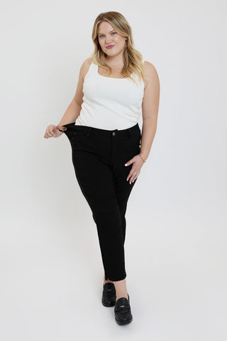 Pants Women's Plus High Rise Hyperstretch Cropped Straight Pants
