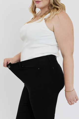 Pants Women's Plus High Rise Hyperstretch Cropped Straight Pants