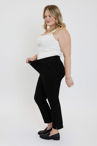 Pants Women's Plus High Rise Hyperstretch Cropped Straight Pants