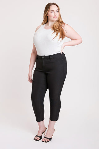 Pants Women's Plus High Rise Hyperstretch Cropped Straight Pants