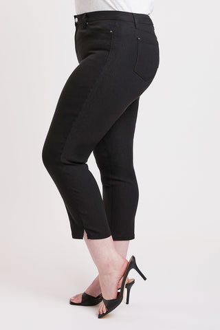 Pants Women's Plus High Rise Hyperstretch Cropped Straight Pants