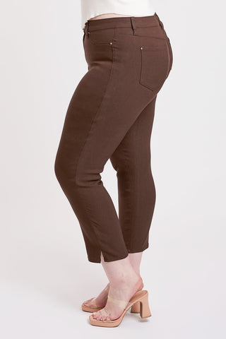 Pants Women's Plus High Rise Hyperstretch Cropped Straight Pants