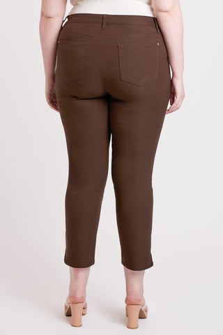 Pants Women's Plus High Rise Hyperstretch Cropped Straight Pants