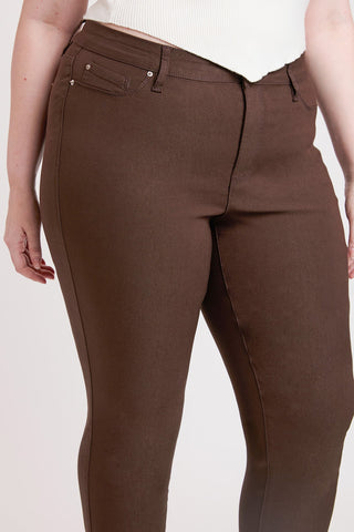 Pants Women's Plus High Rise Hyperstretch Cropped Straight Pants