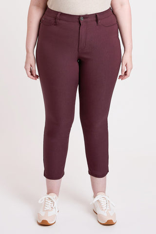 Pants Women's Plus High Rise Hyperstretch Cropped Straight Pants