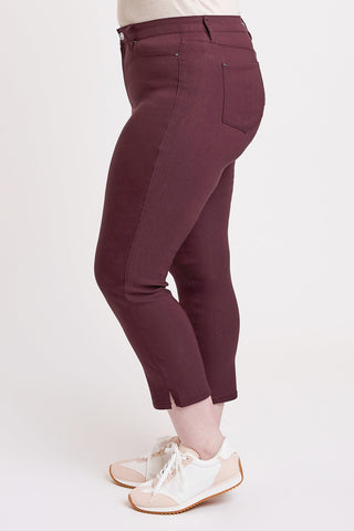 Pants Women's Plus High Rise Hyperstretch Cropped Straight Pants
