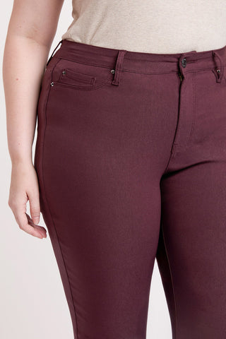 Pants Women's Plus High Rise Hyperstretch Cropped Straight Pants