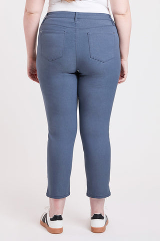 Pants Women's Plus High Rise Hyperstretch Cropped Straight Pants