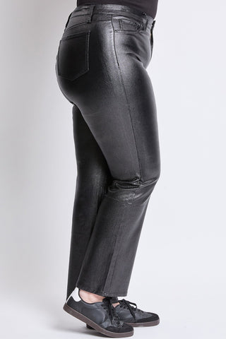 Pants Women's Plus Straight Metallic Pant