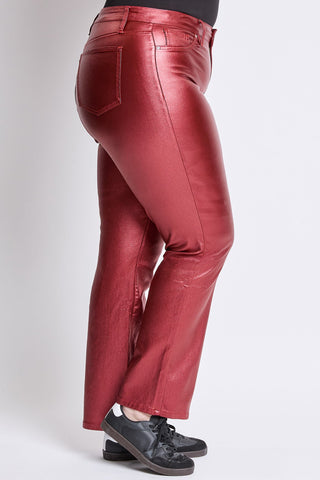 Pants Women's Plus Straight Metallic Pant