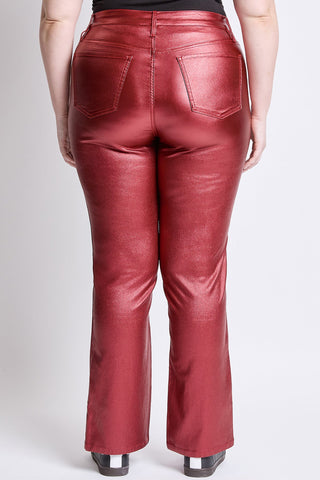 Pants Women's Plus Straight Metallic Pant