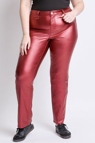 Pants Women's Plus Straight Metallic Pant