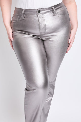 Pants Women's Plus Straight Metallic Pant