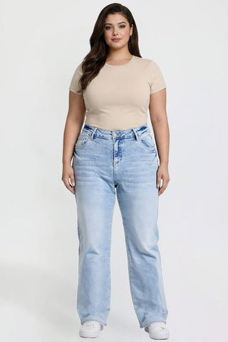 Women's Plus High Rise Wide Leg Jeans
