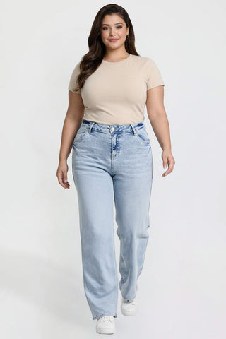 Women's Plus High Rise Wide Leg Jeans