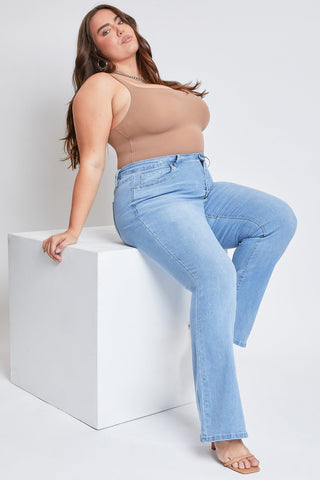 Pants Women's Plus Size Basic Flare Jeans