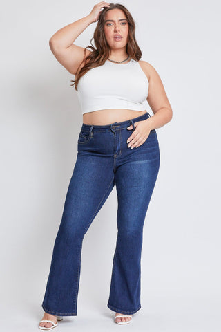 Pants Women's Plus Size Basic Flare Jeans