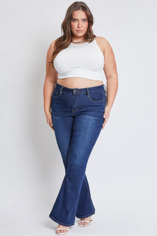 Pants Women's Plus Size Basic Flare Jeans