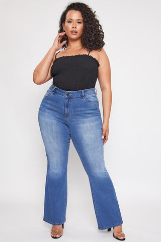 Pants Women's Plus Size Basic Flare Jeans