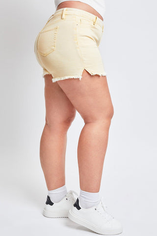Women's Plus 80's Acid Wash Mom Shorts