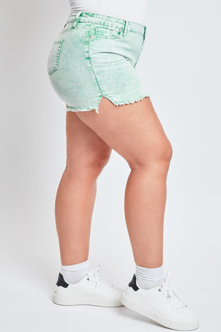 Women's Plus 80's Acid Wash Mom Shorts
